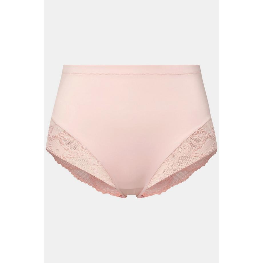 Ulla Popken Midislip Transparente Spitze Hinten Gerafft  