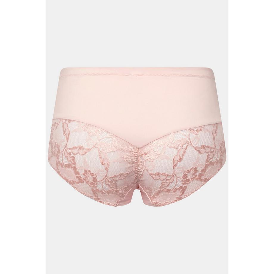 Ulla Popken Midislip Transparente Spitze Hinten Gerafft  