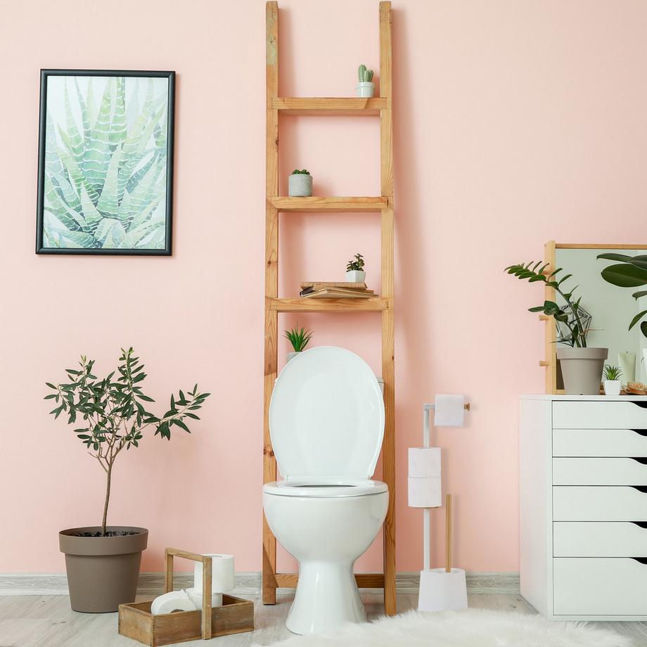 B2X Sedile per WC in bambù e acciaio inox  