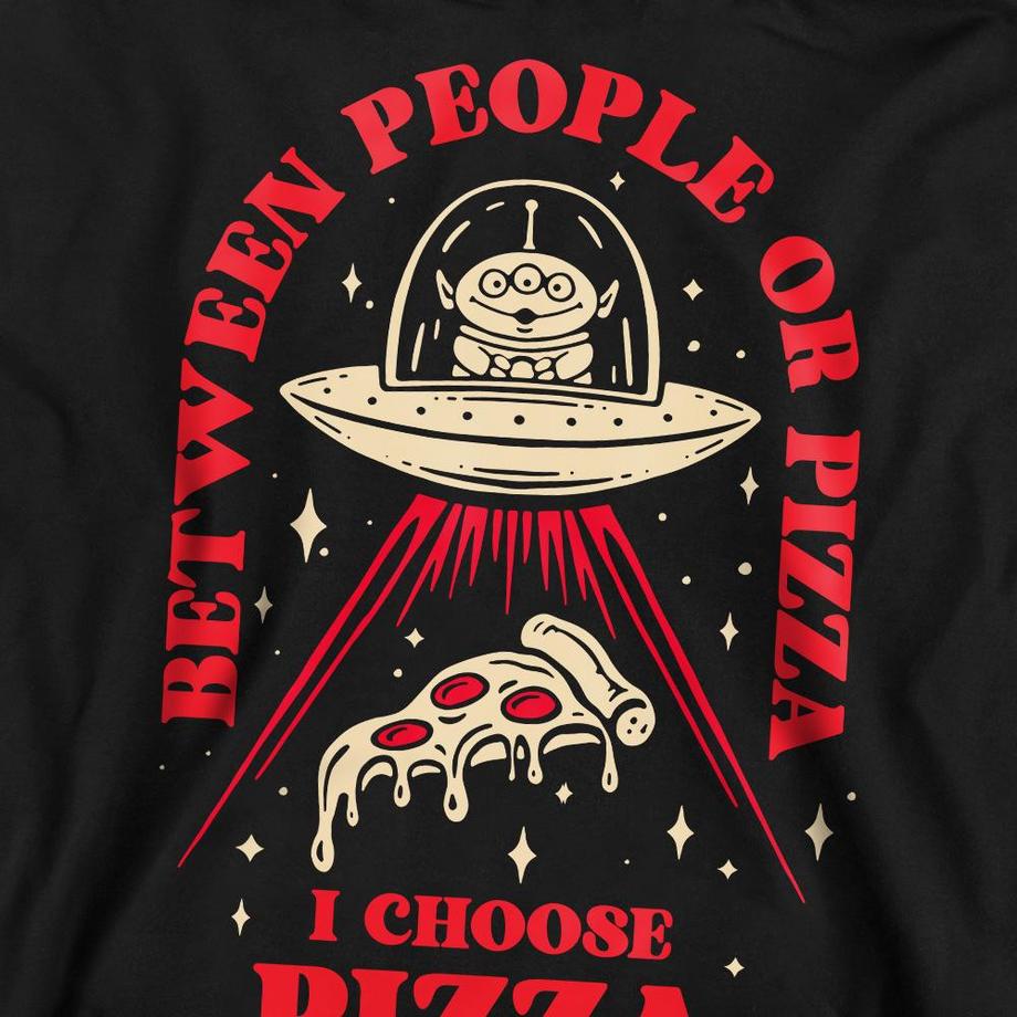 Toy Story Pizza Or People Felpa con Stampa Grafica  