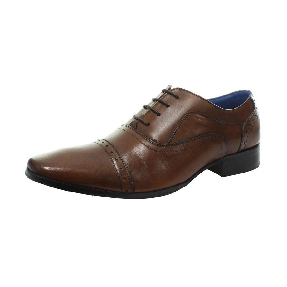 Roamers 4 Ösen Punch Cap Leder Oxford Schuhe  