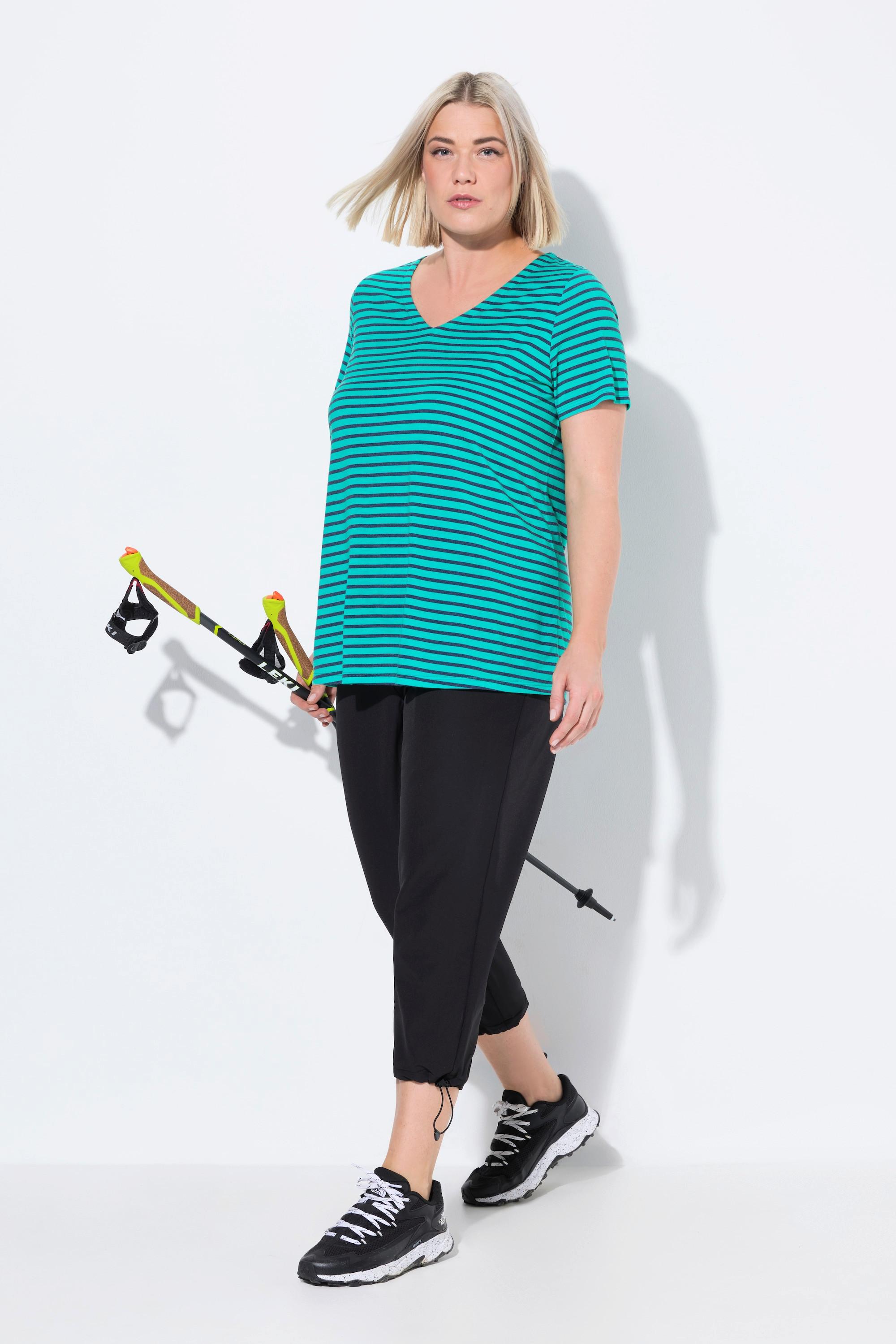 Ulla Popken Pantaloni Softshell 3/4 Sottili Orlo Regolabile  