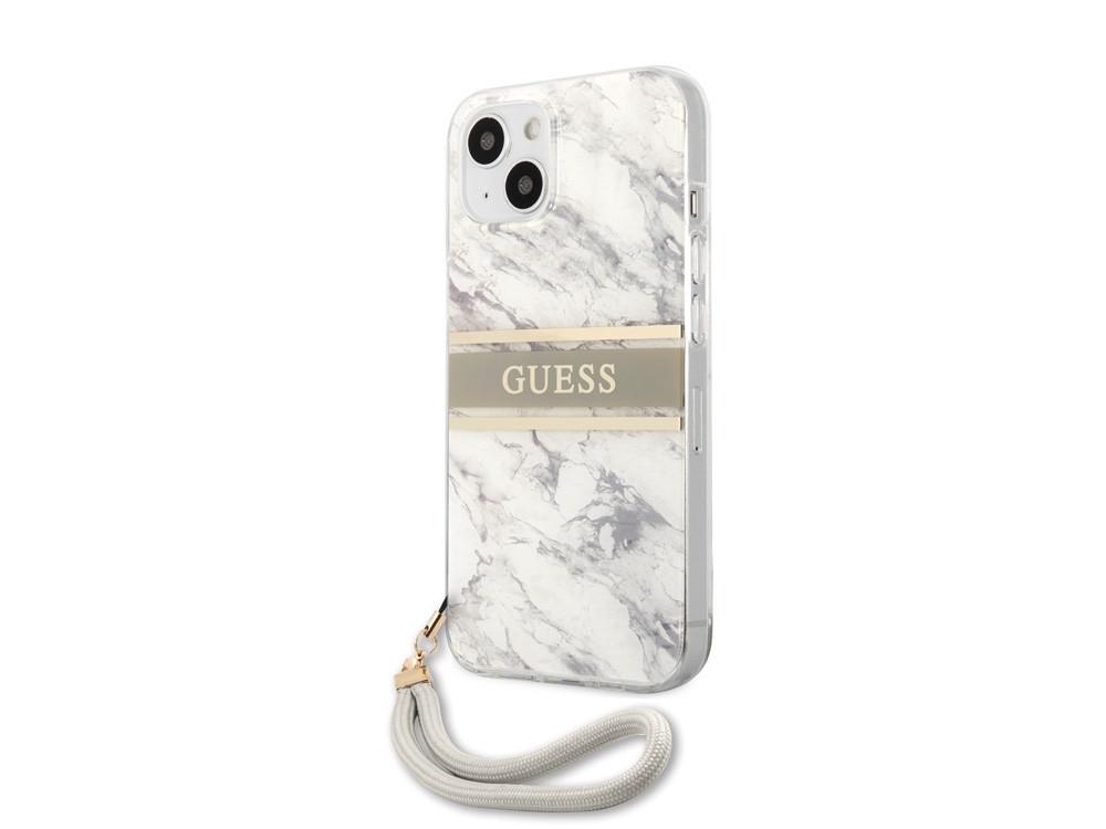 GUESS  Hülle Apple iPhone 13 Mini Marble Strap 