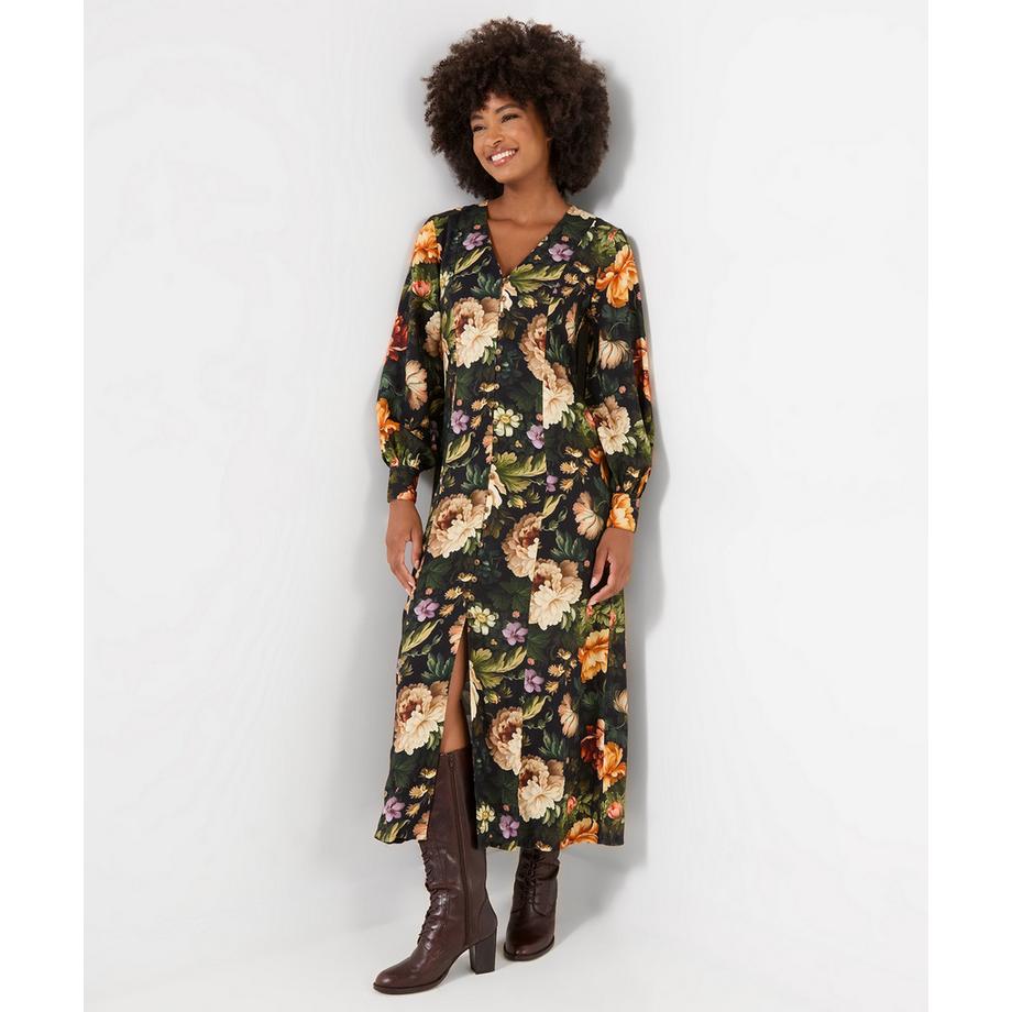 Joe Browns Durchgeknöpftes Maxikleid mit auffälligen Blumen  