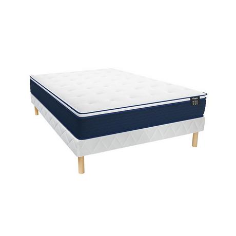 DREAMEA Ensemble sommier + matelas ressorts ensachés surmatelas intégré ALTIER de DREAMEA 1x  