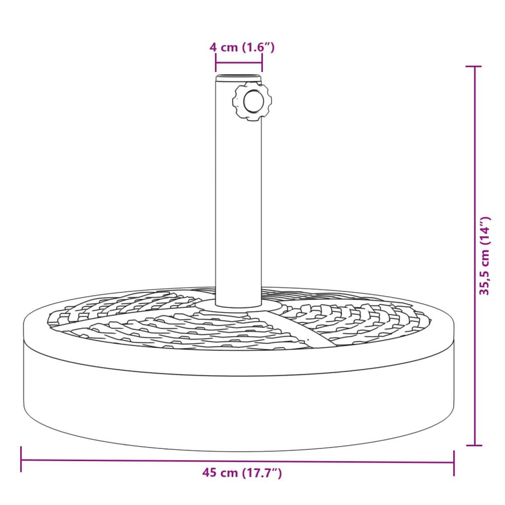 VidaXL Sonnenschirmständer polyethylen  