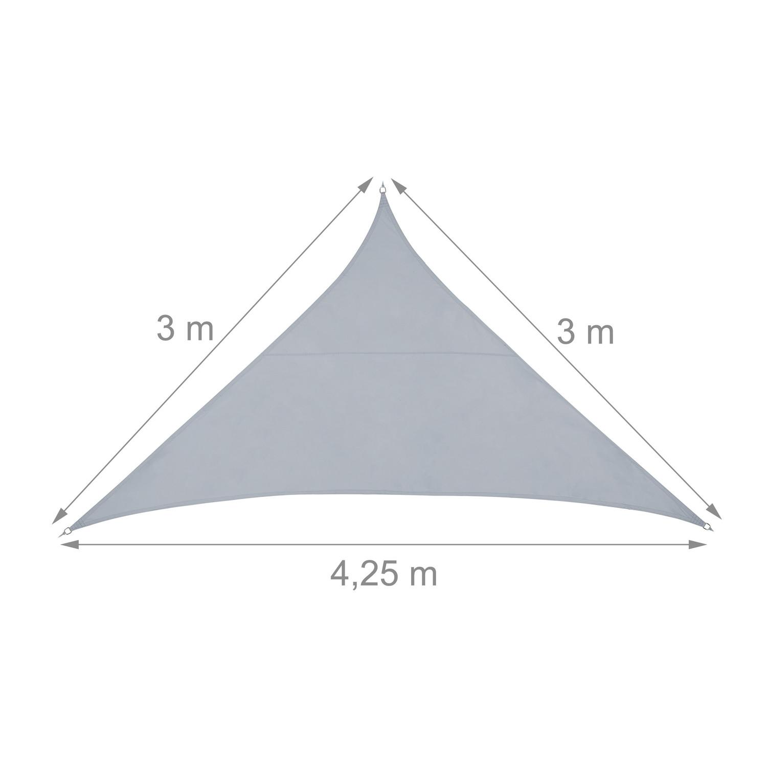 B2X Voile d'ombrage polyester triangulaire gris clair  