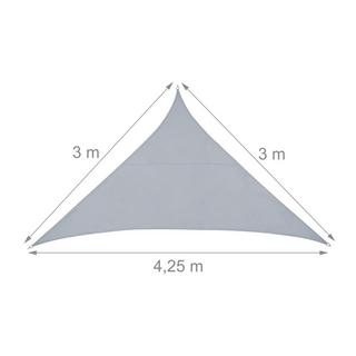 B2X Voile d'ombrage polyester triangulaire gris clair  