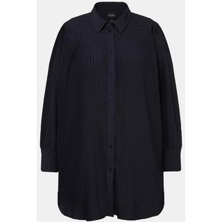 Ulla Popken Blusa plissettata Taglio svasato Maniche lunghe Collo a camicia  