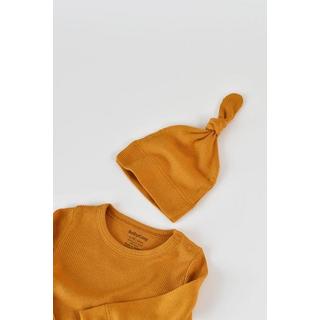 BabyCosy Organic  Set, Pantalon à pied, Body manches longues, Bonnet 