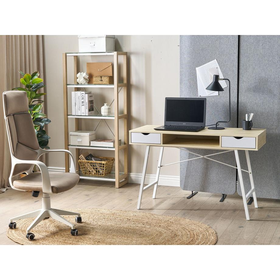 Beliani  Büromöbel-Set aus MDF-Platte Skandinavisch JENKS/CLARITA 