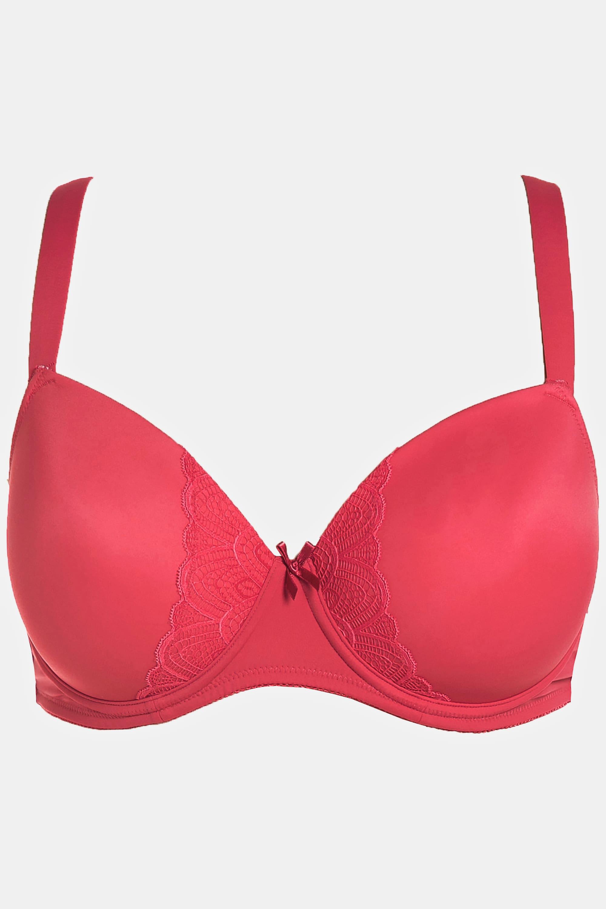 Ulla Popken  Reggiseno con ferretto, coppe morbide, pizzo sul retro e coppa B-E 