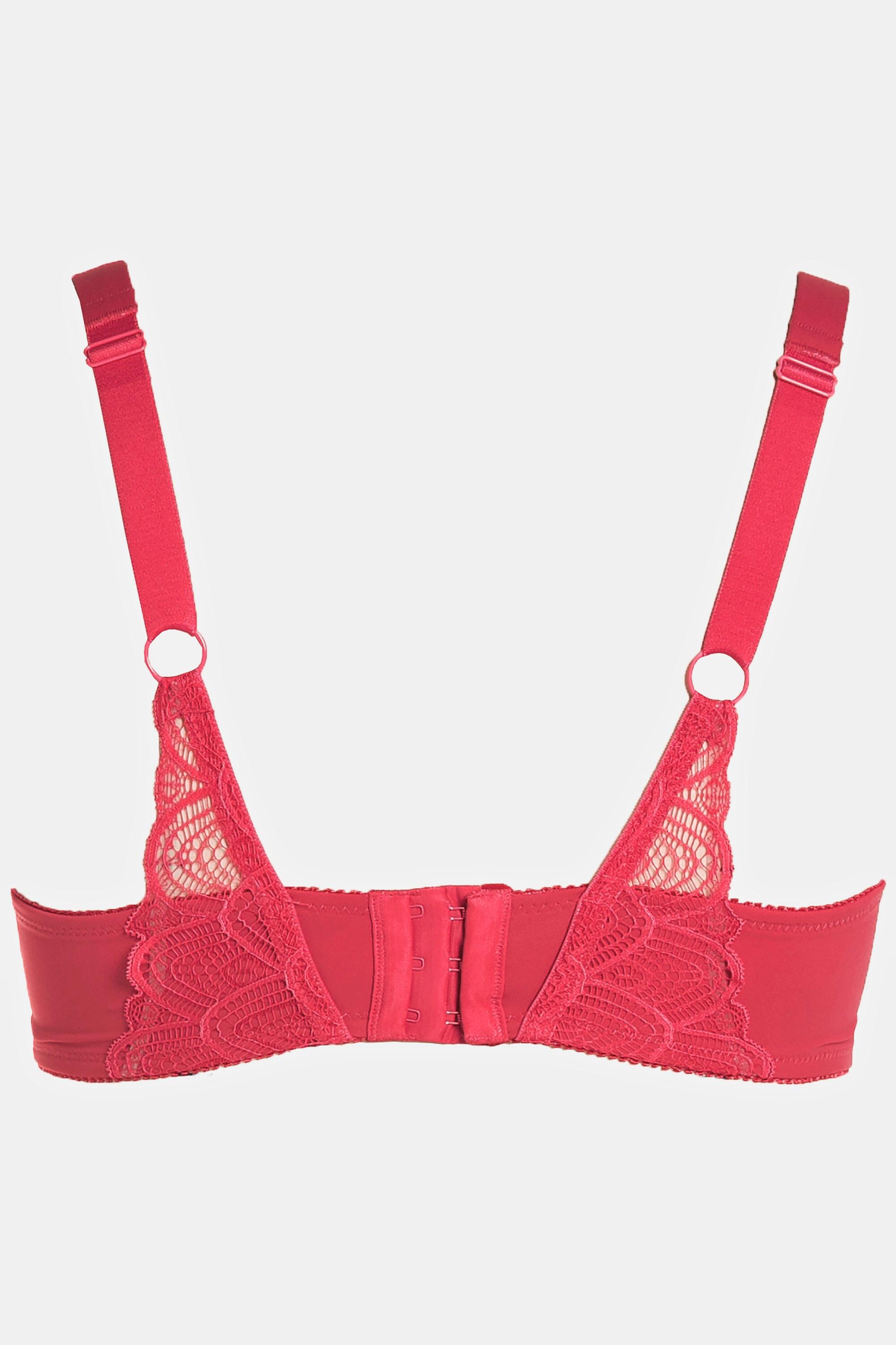 Ulla Popken  Reggiseno con ferretto, coppe morbide, pizzo sul retro e coppa B-E 