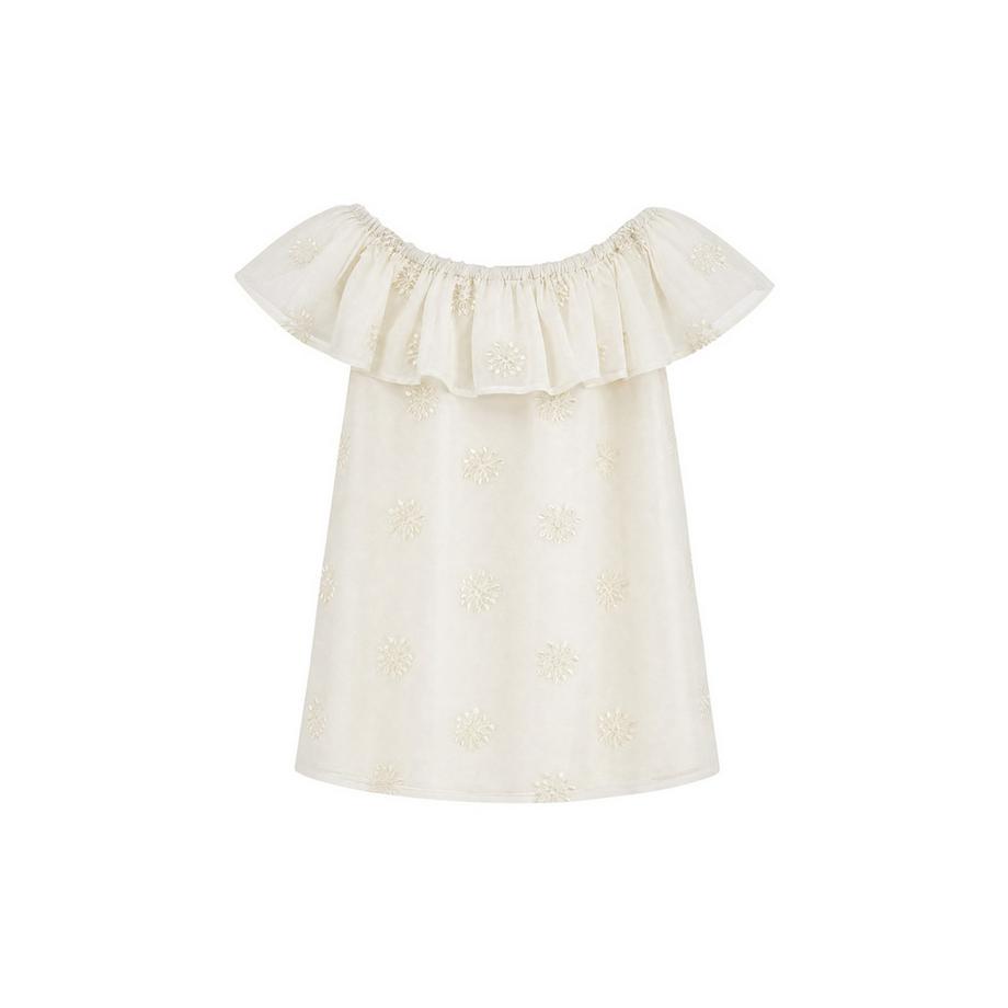 Chiara Ferretti Blouse épaules dénudées avec imprimé flocons de neige  