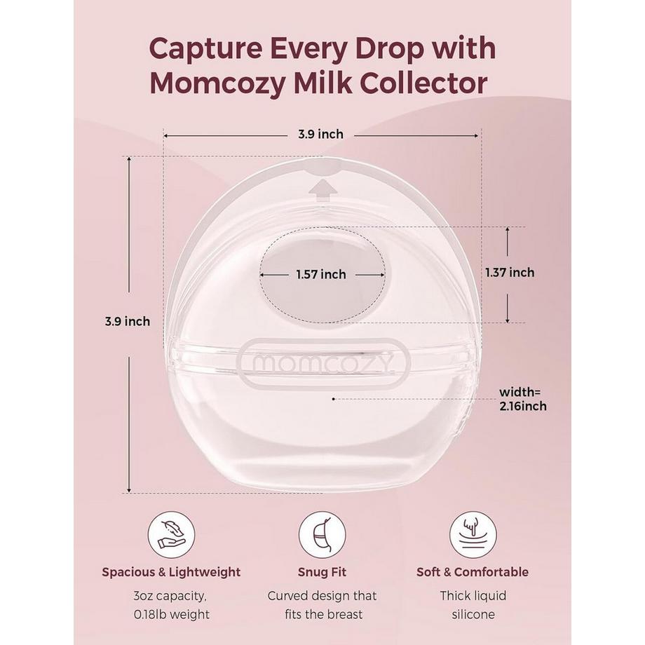 Momcozy  Collecteur de lait maternel réutilisable 90 ml Double 