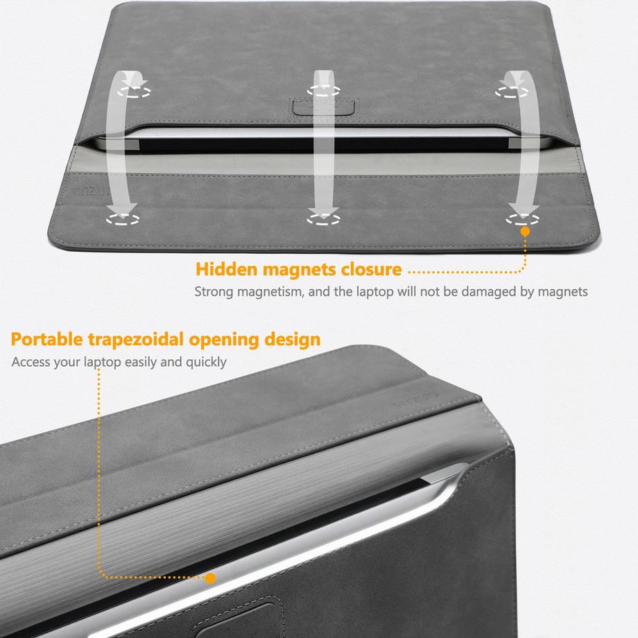 Only-bags.store Laptop Hülle mit Standfunktion  