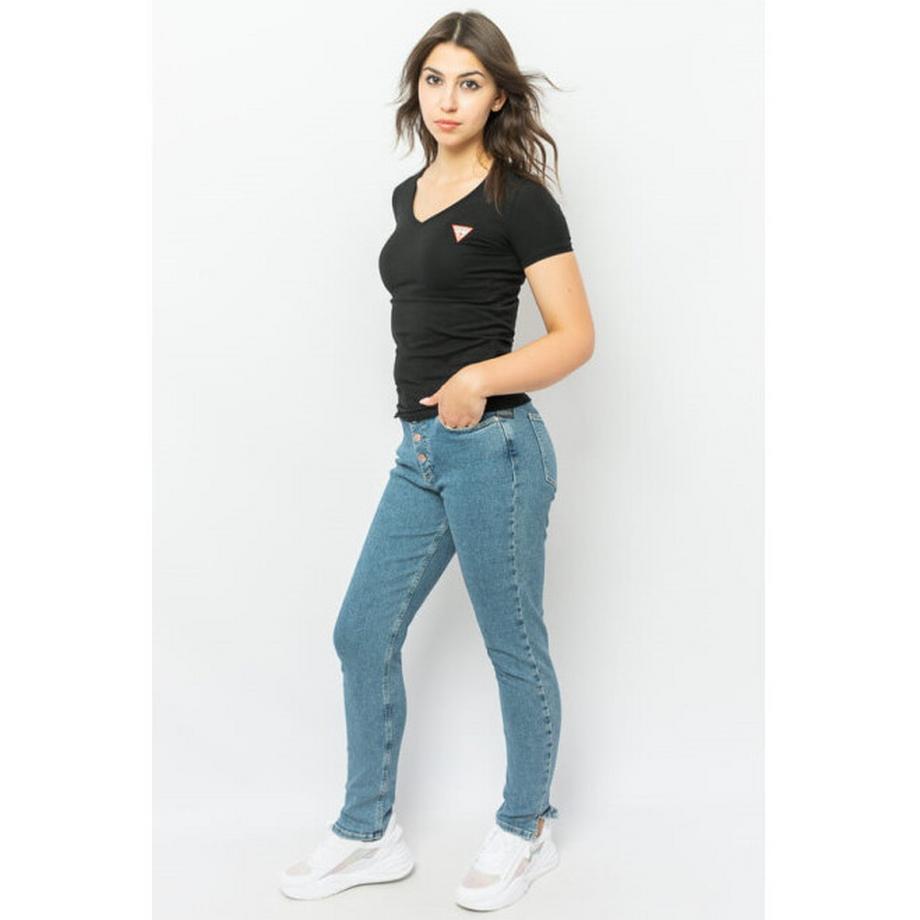 GUESS Scollo a V Mini Triangle T-Shirt  