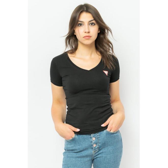 GUESS  t-shirt col v mini triangle 