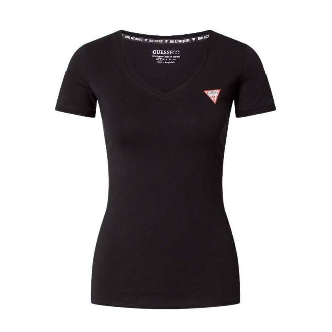 GUESS  t-shirt col v mini triangle 