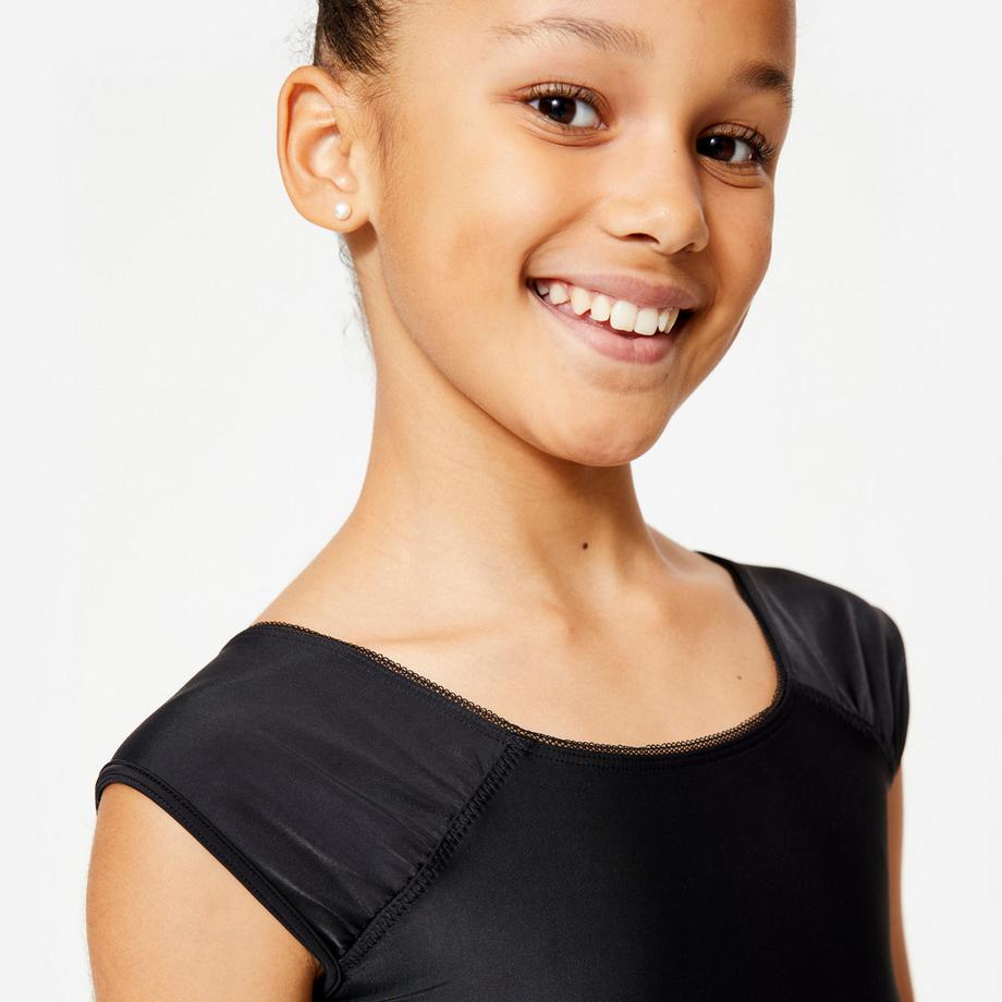 DOMYOS  Body danza bambina maniche corte poliestere 