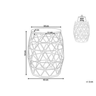 Beliani Table d'appoint en MDF Moderne HALSEY  