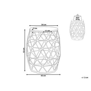 Beliani Beistelltisch aus MDF-Platte Modern HALSEY  