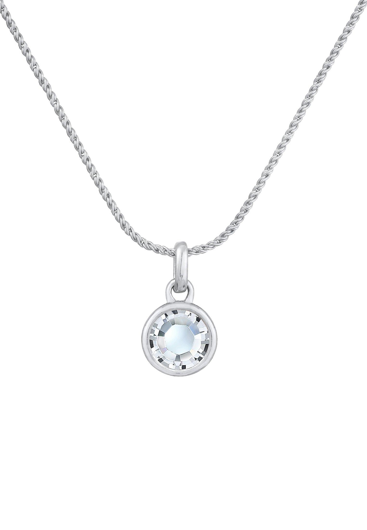 Elli  Halskette Solitär Kristall Kordelkette 