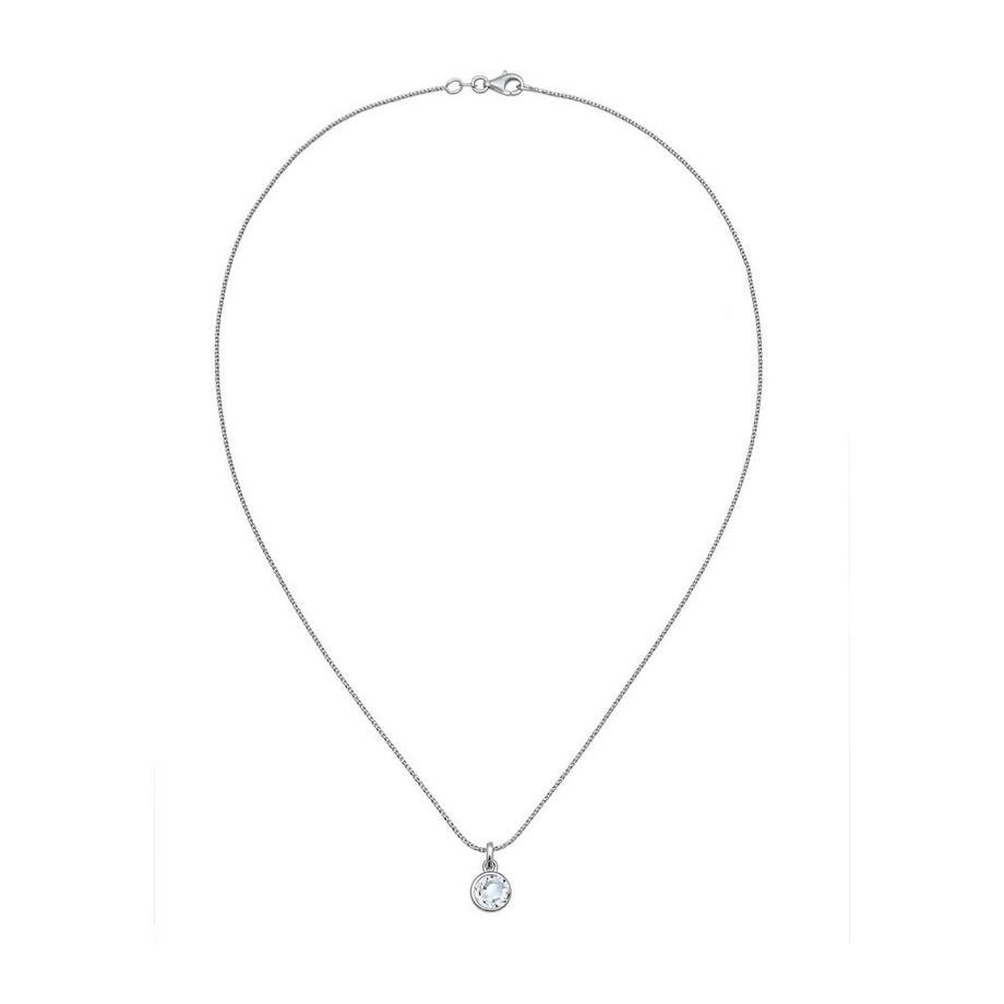 Elli  Collier Femmes Pendentif Solitaire Cordon Avec Cristal 