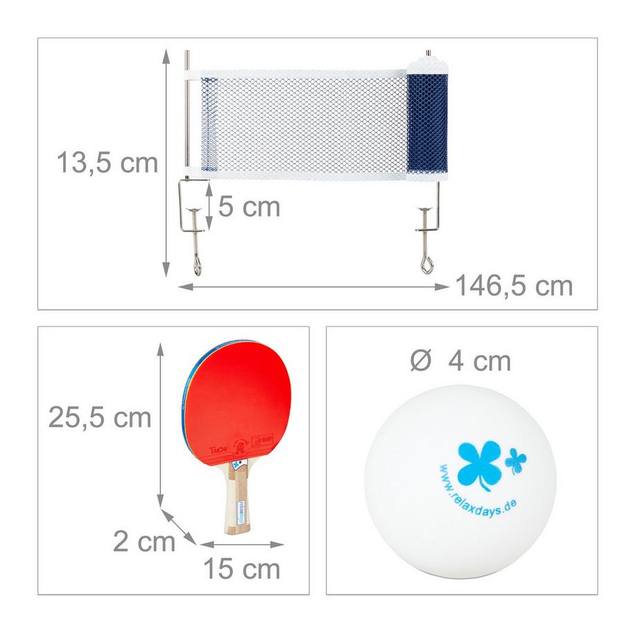 B2X  Ensemble de raquettes de ping-pong avec filet 