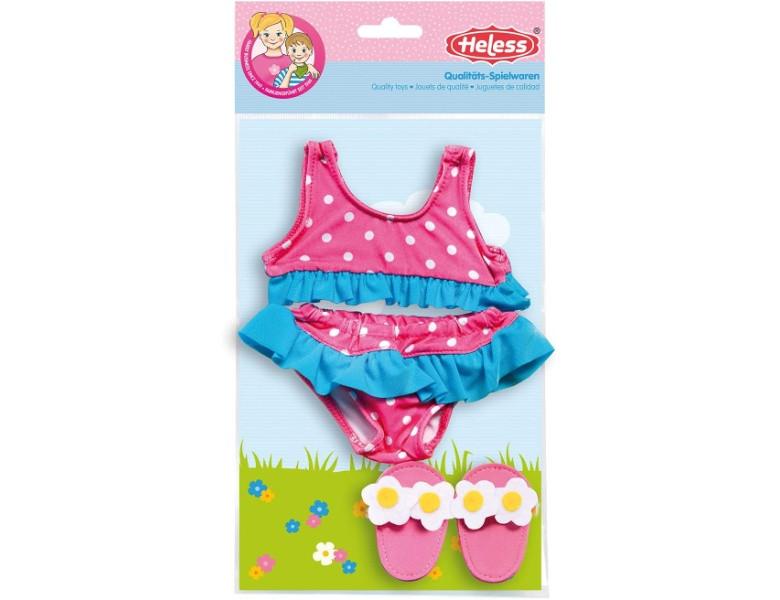 Heless  Puppenbikini mit Hausschuhen (35-45cm) 