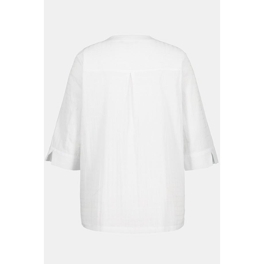 Ulla Popken Bubble Tunika Biesen Herzausschnitt 3/4-Arm  