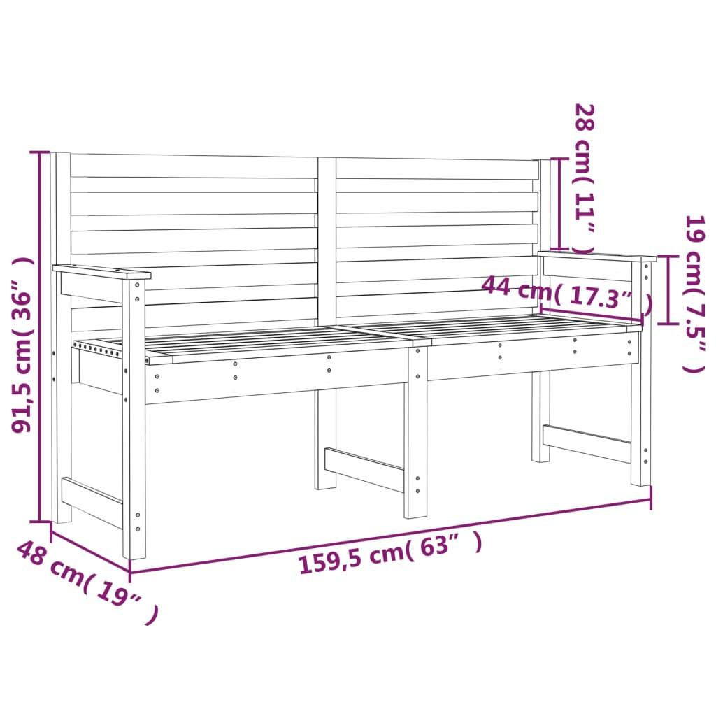 VidaXL panca da giardino Legno di douglas  