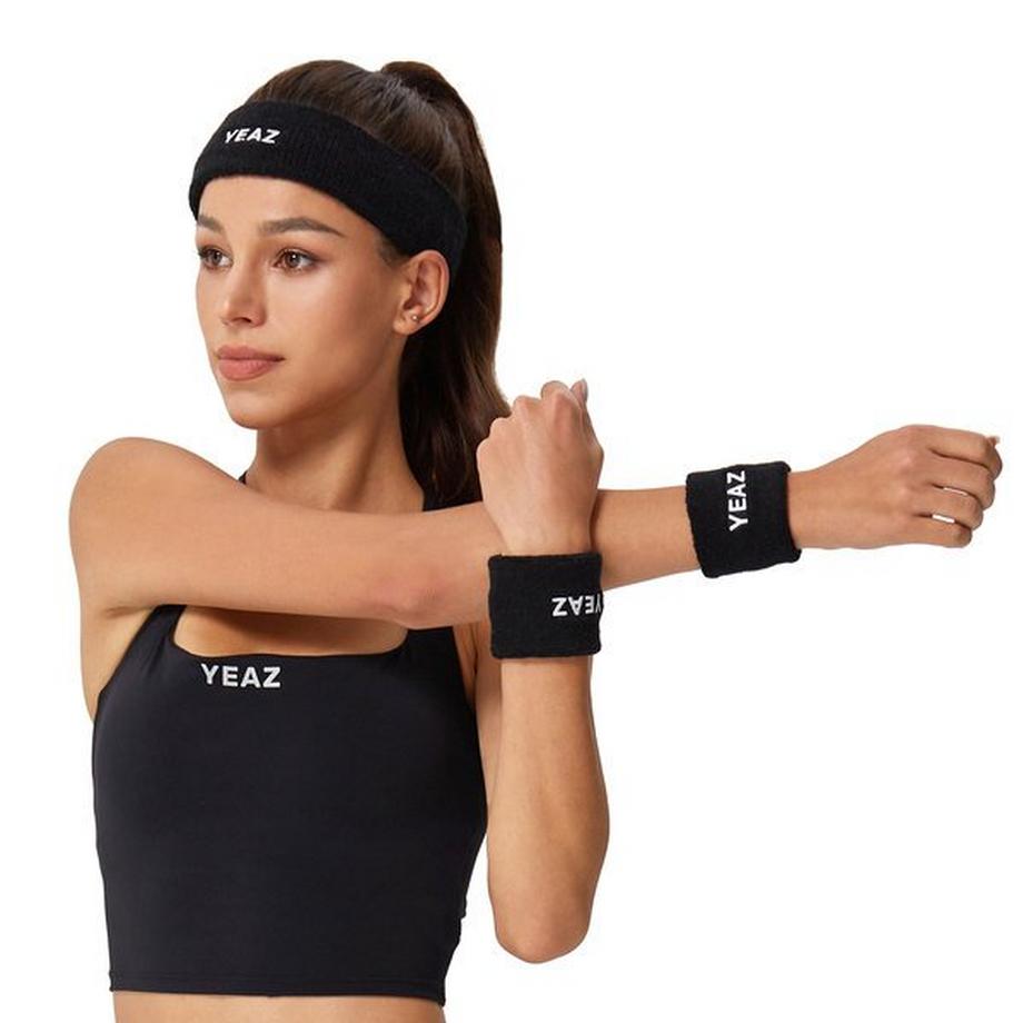 YEAZ  FAME Bandeau frontal et bandeaux de poignets - black magic 