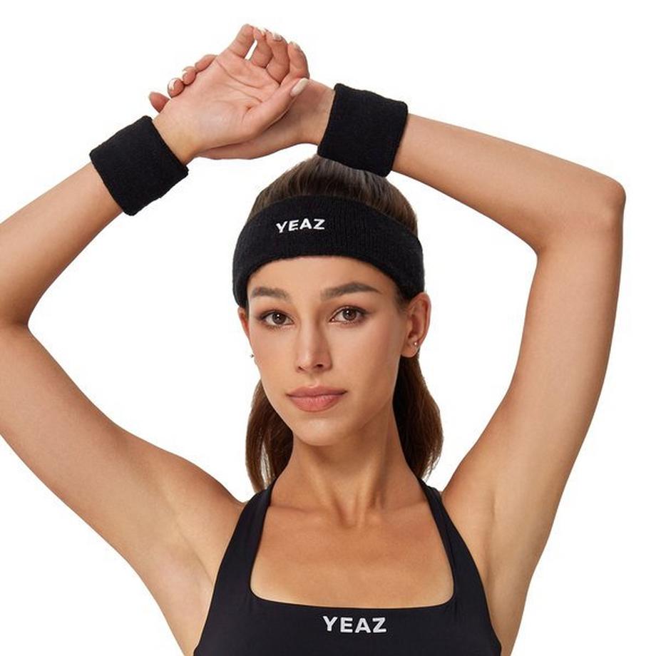 YEAZ  FAME Bandeau frontal et bandeaux de poignets - black magic 