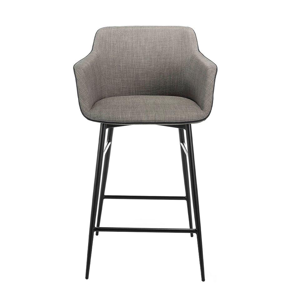 ANGEL CERDA Tabouret en tissu gris  