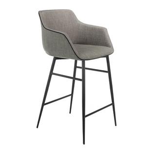 ANGEL CERDA Tabouret en tissu gris  