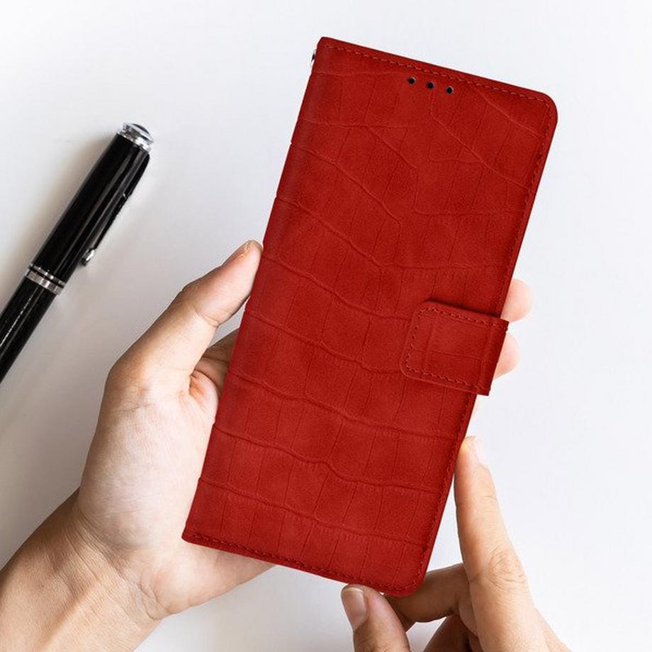 Avizar  Krokodil-Leder Optik Hülle Samsung A72 