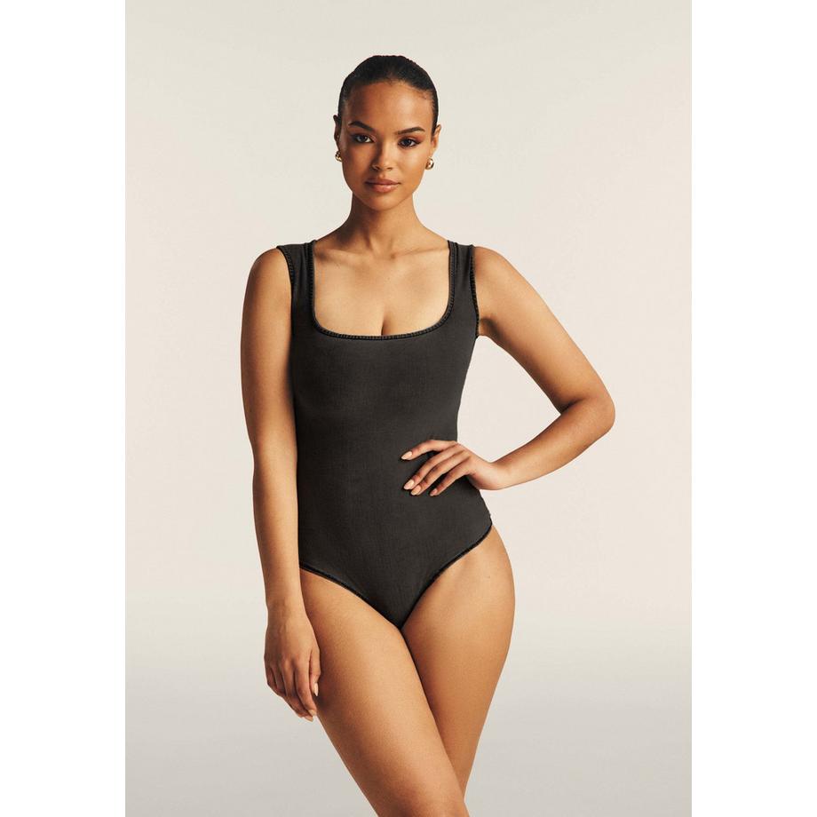 FREDDY S25WTWY3 Ärmelloser Body mit eckigem Ausschnitt  