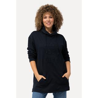 Ulla Popken  Sweatshirt, 3D-Prägung, Oversized, Stehkragen, Langarm 