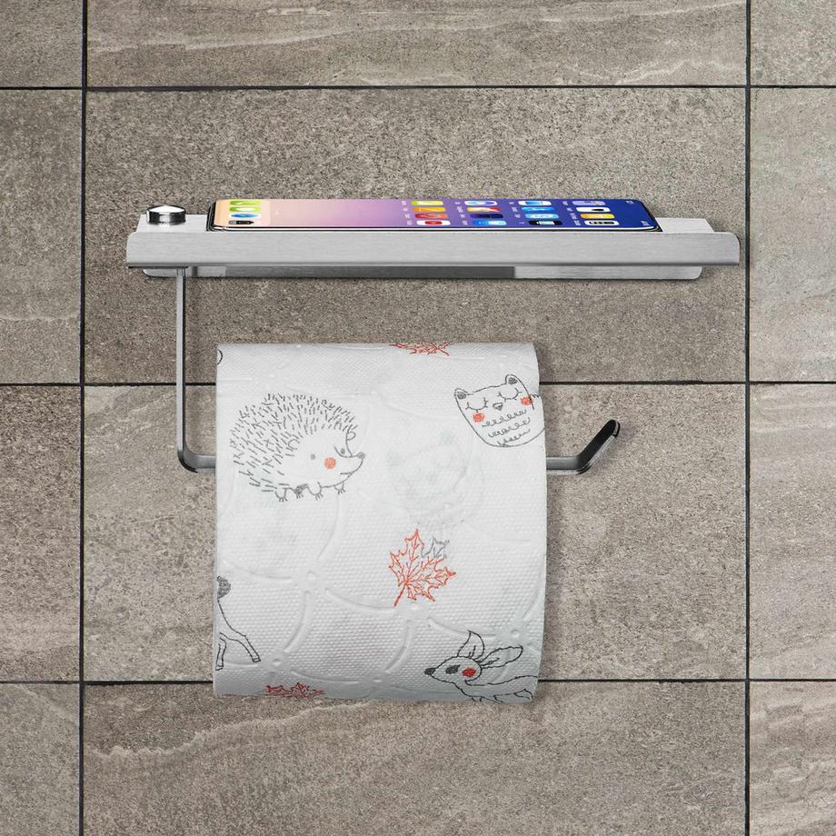B2X  Toilettenpapierhalter mit Ablage 