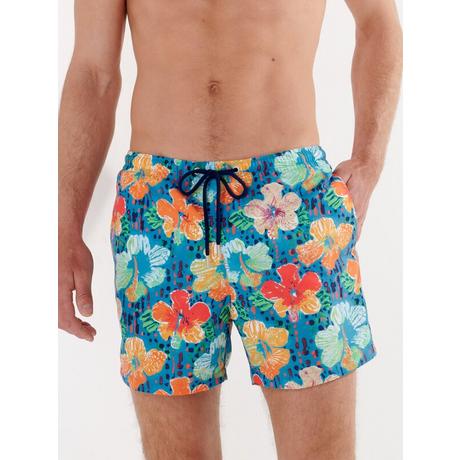 HOM Oleander Pantaloncini da bagno con motivo floreale  