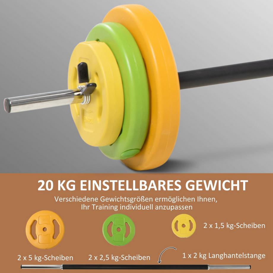 HOMCOM  Ensemble d'haltères 