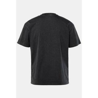 Sthuge  T-shirt STHUGE con taglio oversize, scritta e mezze maniche nero 