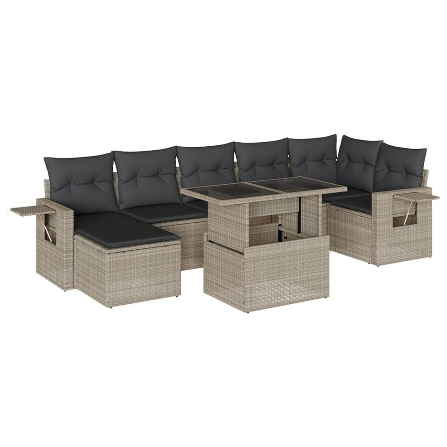 Ensemble de canapés de jardin rotin synthétique