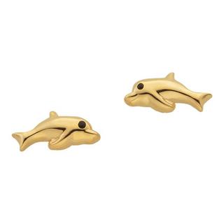 MUAU Schmuck  Ohrstecker Gelbgold 750, 5x10mm 