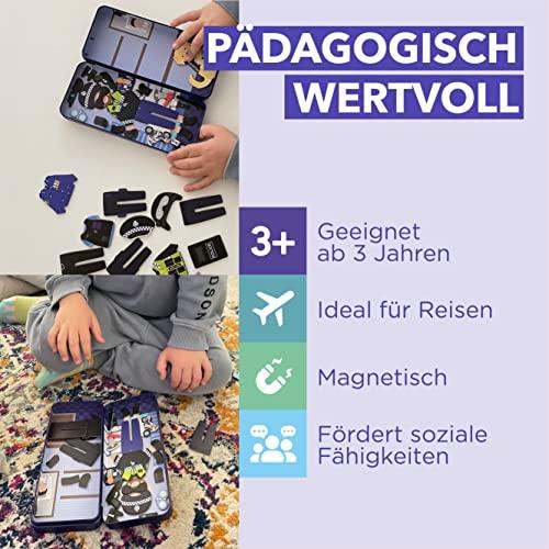 Activity-board  Magnetspiel Box Dress Up – Polizist zum Ankleiden I Fördert Motorik + Fantasie I Ideal für Zuhause und als Reisespiel für Kinder I Magnet Spielzeug Kinder 