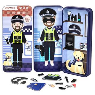 Activity-board  Magnetspiel Box Dress Up – Polizist zum Ankleiden I Fördert Motorik + Fantasie I Ideal für Zuhause und als Reisespiel für Kinder I Magnet Spielzeug Kinder 