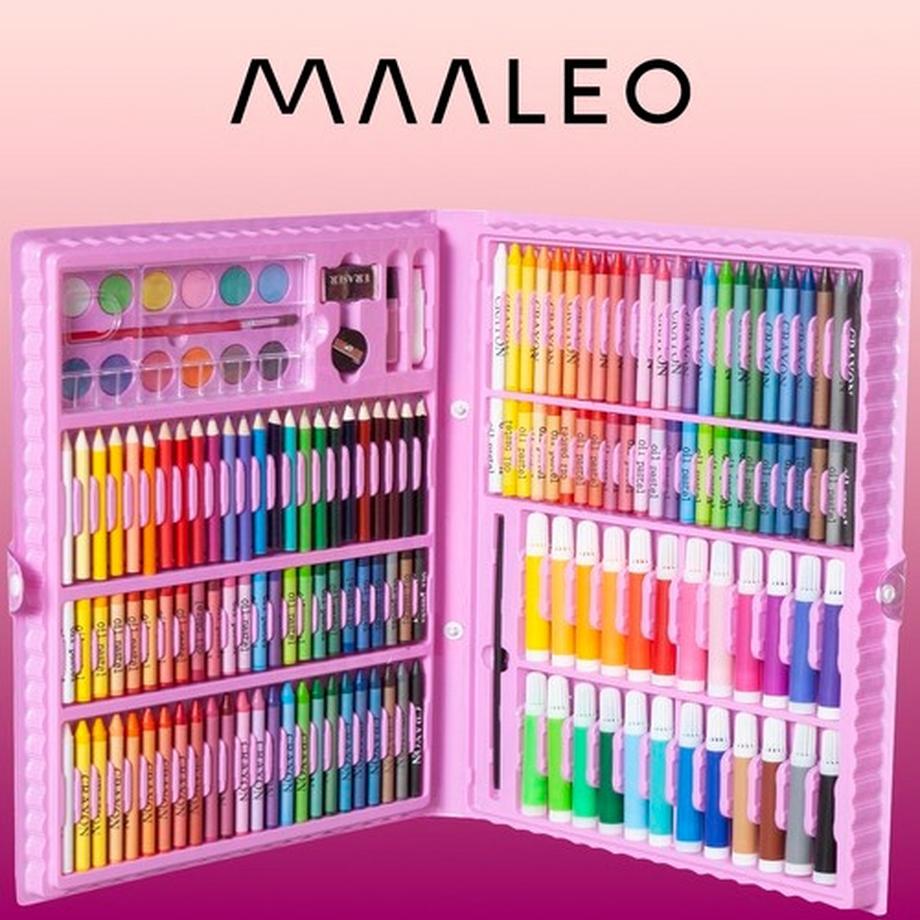 Maaleo  Malset im Koffer 168-teilig rosa 