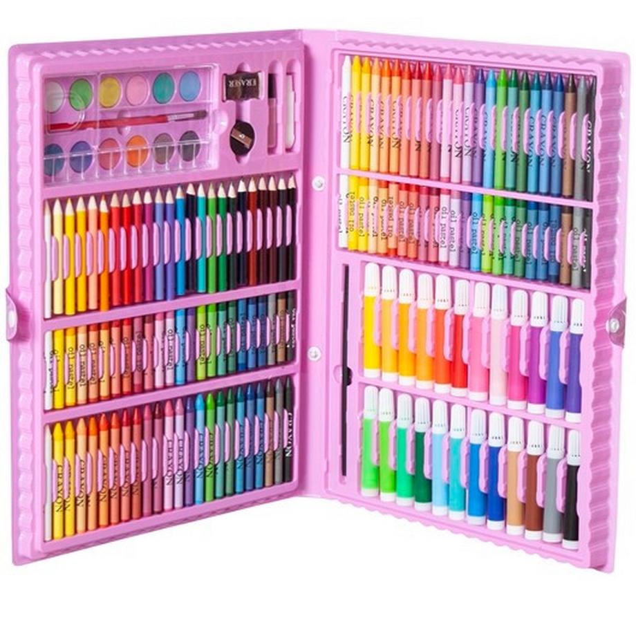 Maaleo  Malset im Koffer 168-teilig rosa 