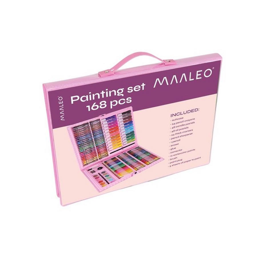 Maaleo  Malset im Koffer 168-teilig rosa 